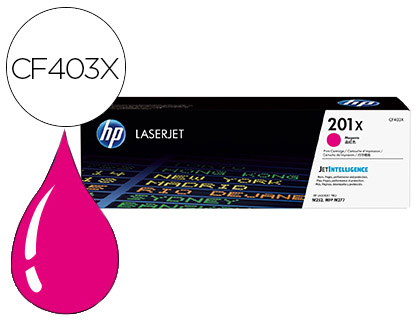 Toner laser original hp 201x 2400 p magenta