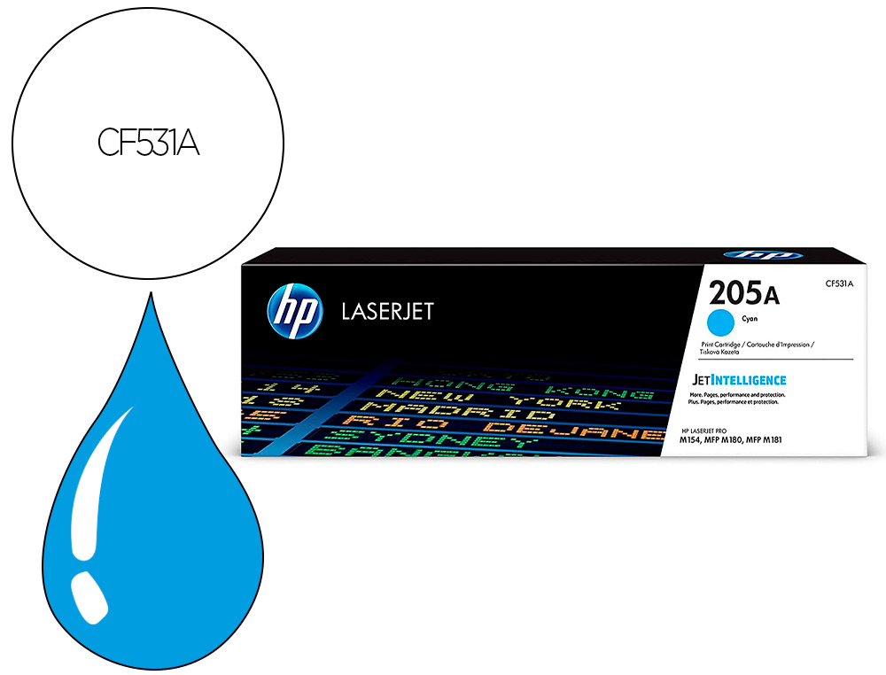Toner laser original hp 205a 900 p cyan