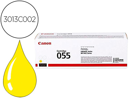 Toner laser original canon 055 2100 p jaune