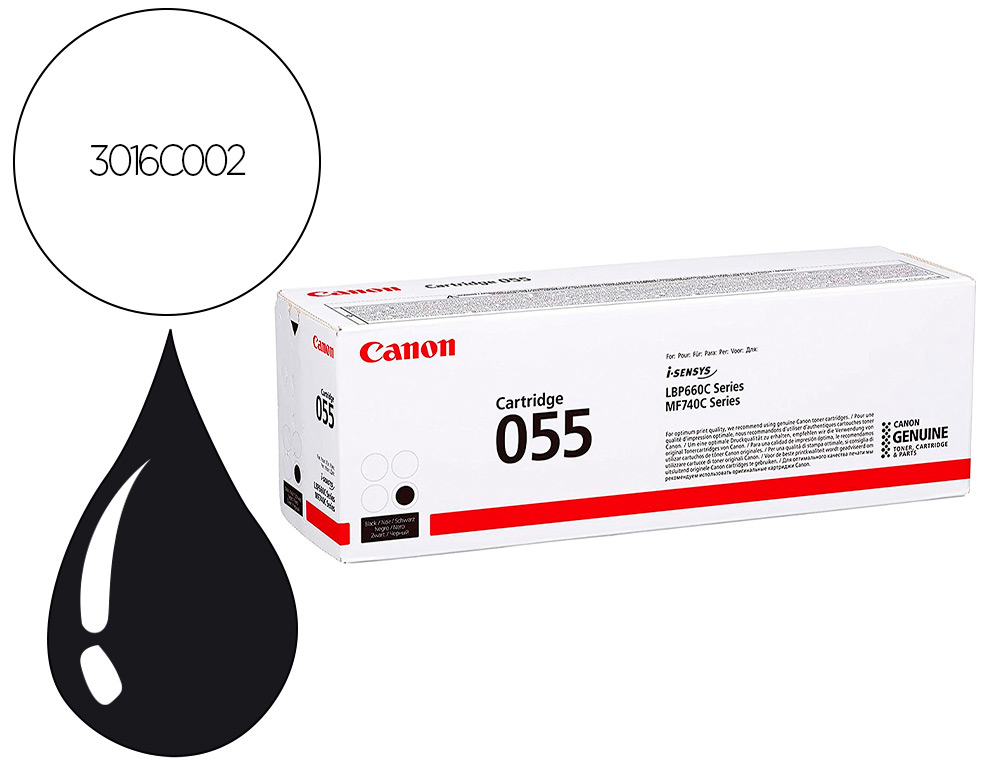 Toner laser original canon 055 2300 p noir