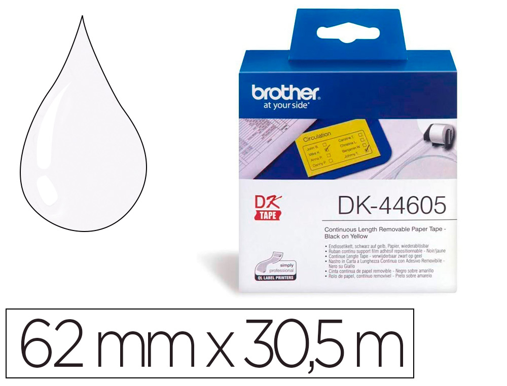 Ruban original brother 62 mm x 30.5 m