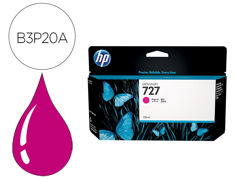 Cartouche d'encre original hp 727 130 ml magenta