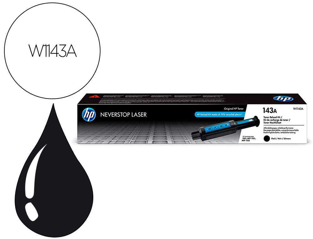 Toner laser original hp 143a 2500 p noir