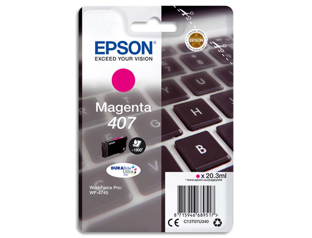 Cartouche d'encre original epson 407 9000 p magenta