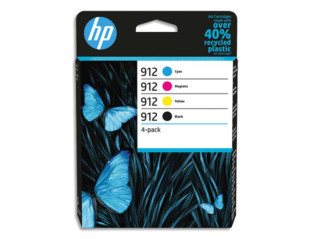 Toner laser original hp 912 315 p noir/cyan/magenta/jaune pack 4 couleur