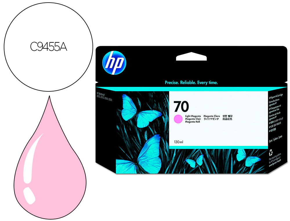 Cartouche d'encre original hp 70 130 ml magenta