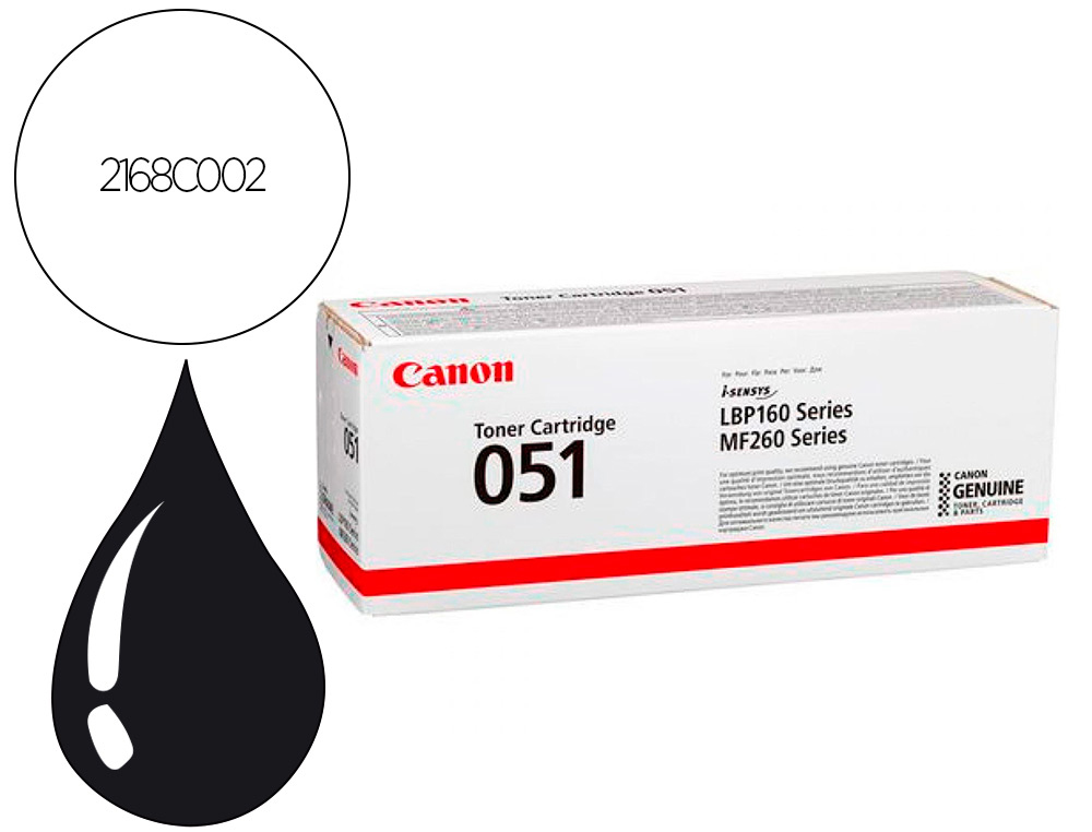 Toner laser original canon 051 1700 p noir