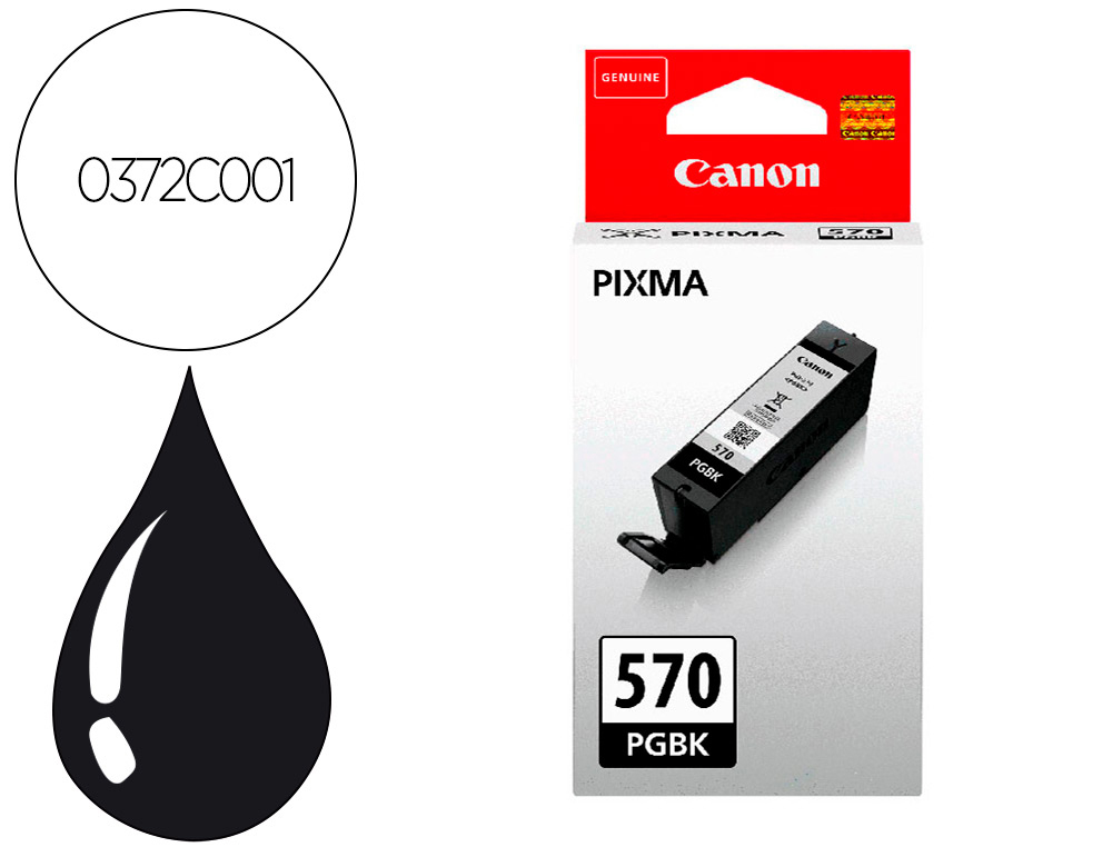 Cartouche d'encre original canon pgi-570 15 ml noir