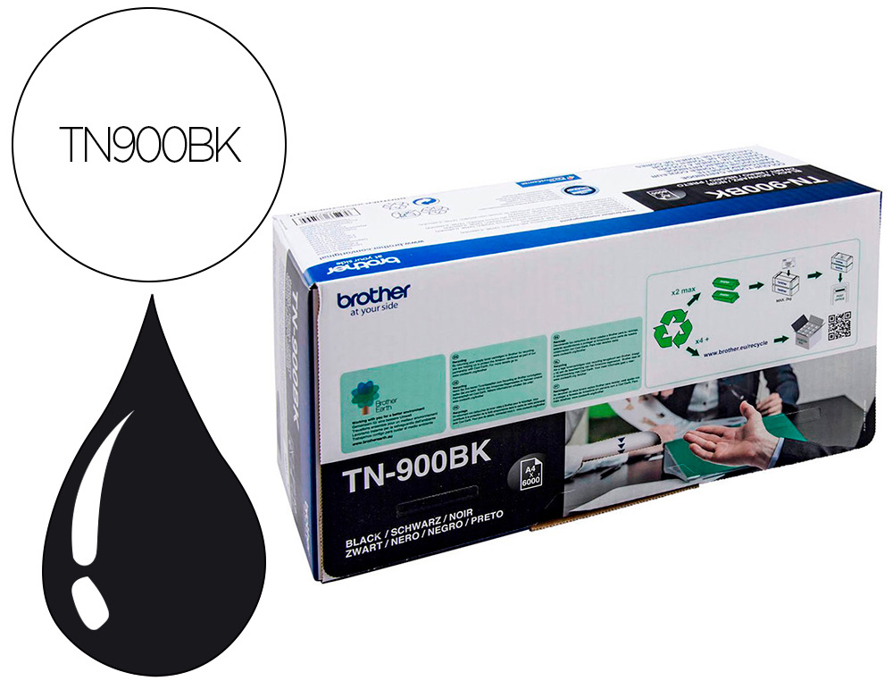 Toner laser original brother tn900 6000 p noir