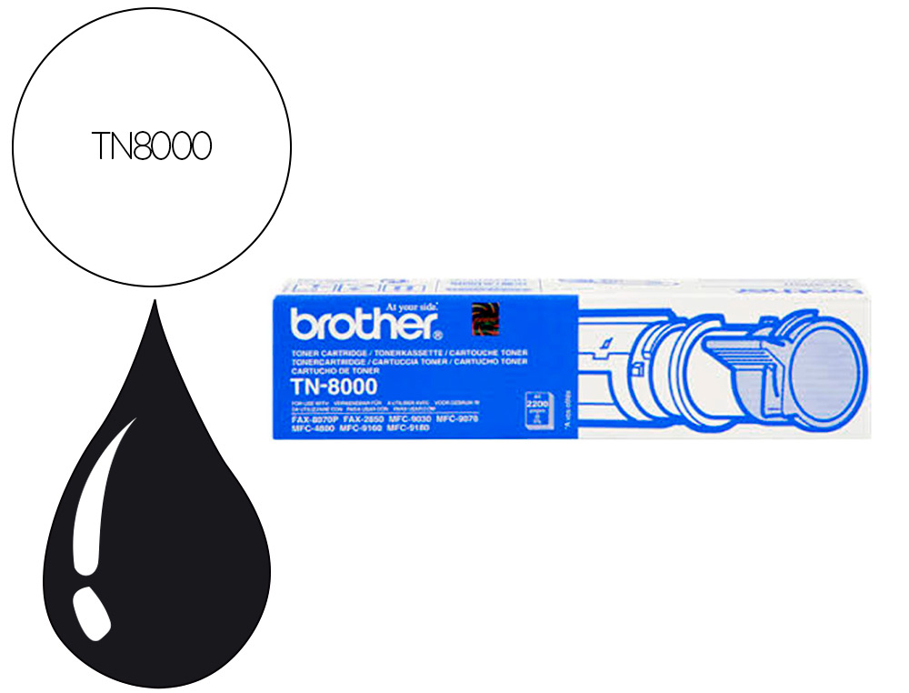 Cartouche d'encre original brother tn8000 2200 p noir