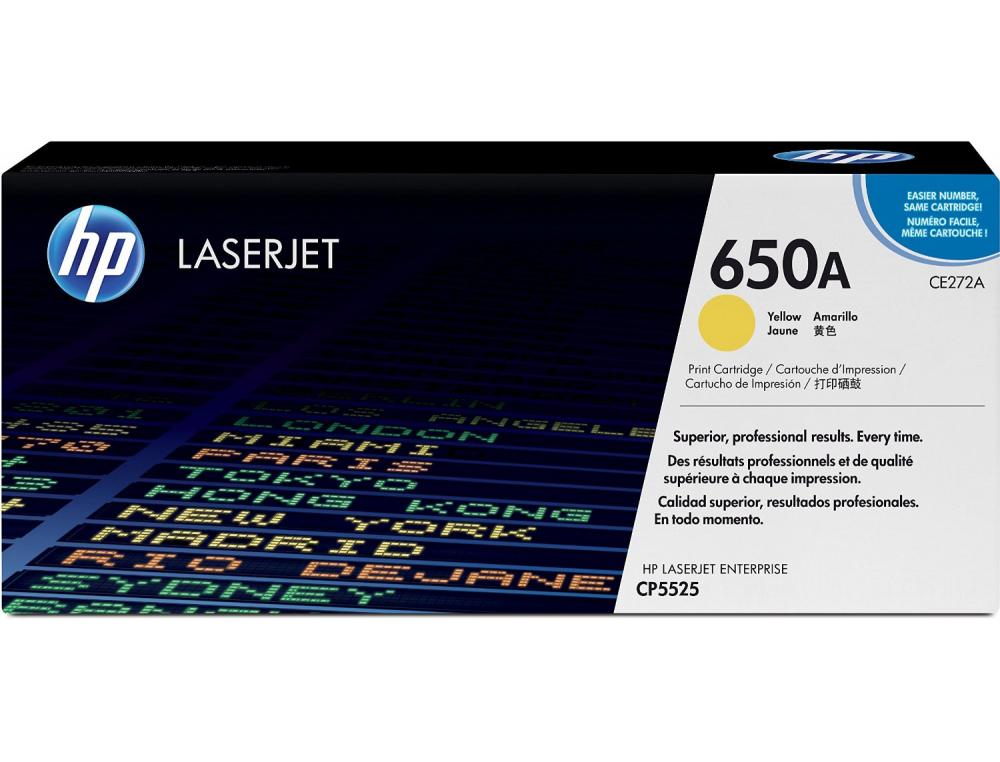 Toner laser original hp 650a 15000 p jaune