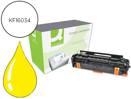 Toner laser compatible q-connect hp ce412a 2600 p jaune