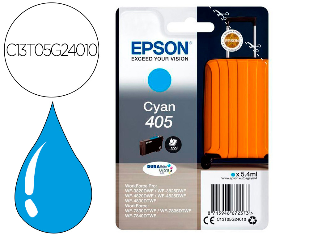 Cartouche d'encre original epson 405cyan pack