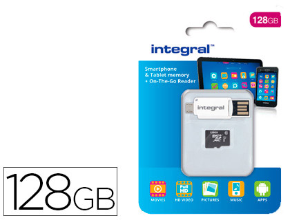 Carte micro intégral sdxc capacité 128gb lecteur carte otg vitesse transfert 90mb/s spéciale smartphones tablettes