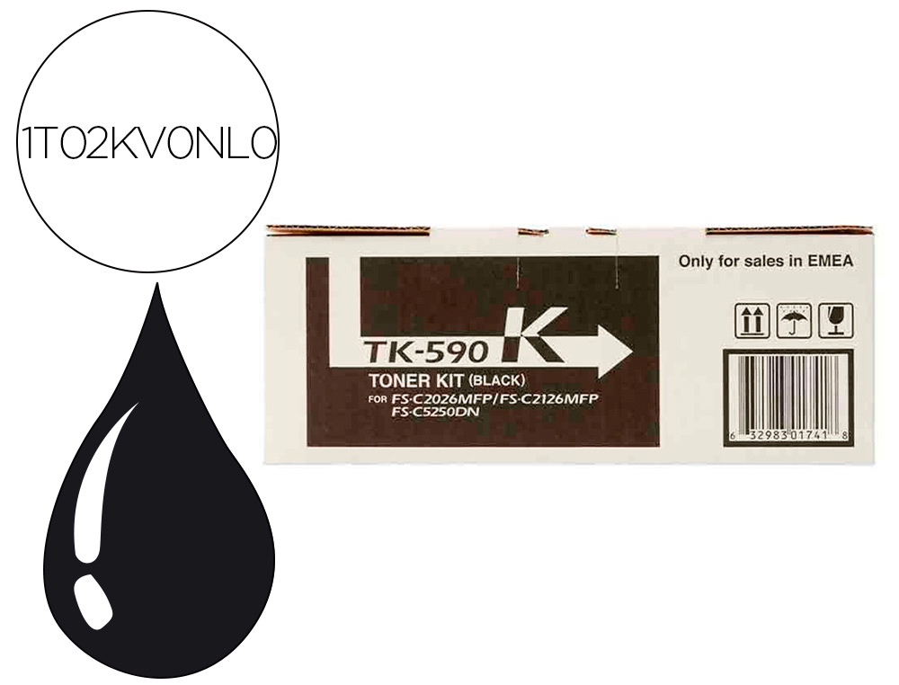 Toner laser original kyocera tk-590 7000 p noir