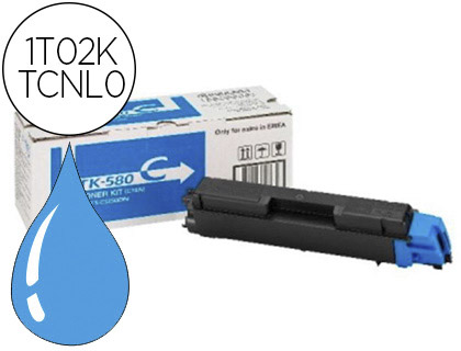 Toner laser original kyocera tk-580c 2800 p cyan