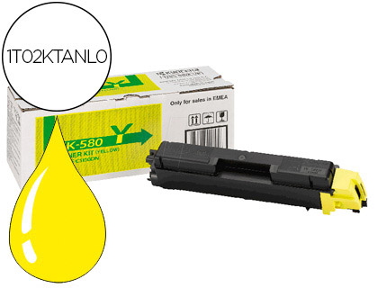 Toner laser original kyocera tk-580y 2800 p jaune