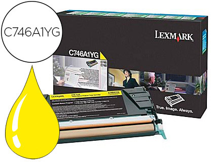 Toner laser original lexmark 7000 p jaune