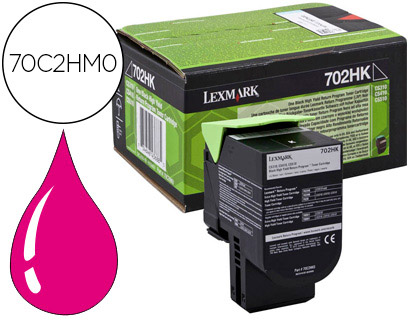 Toner laser original lexmark 70c2hm0 3000 p magenta