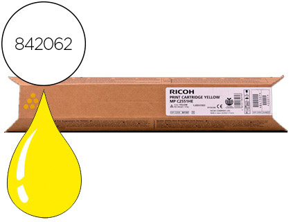 Toner laser original ricoh 842466 9500 p jaune