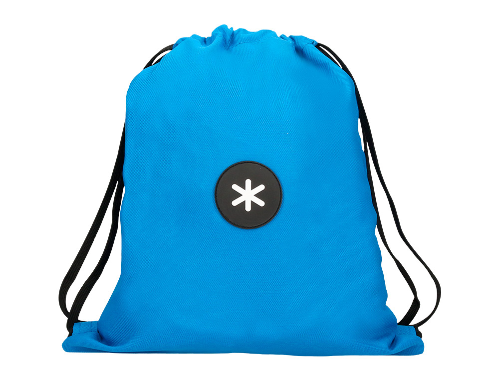 Sac dos antartik en toile fermeture cordon poche        interieur 350x400 mm coloris  bleu
