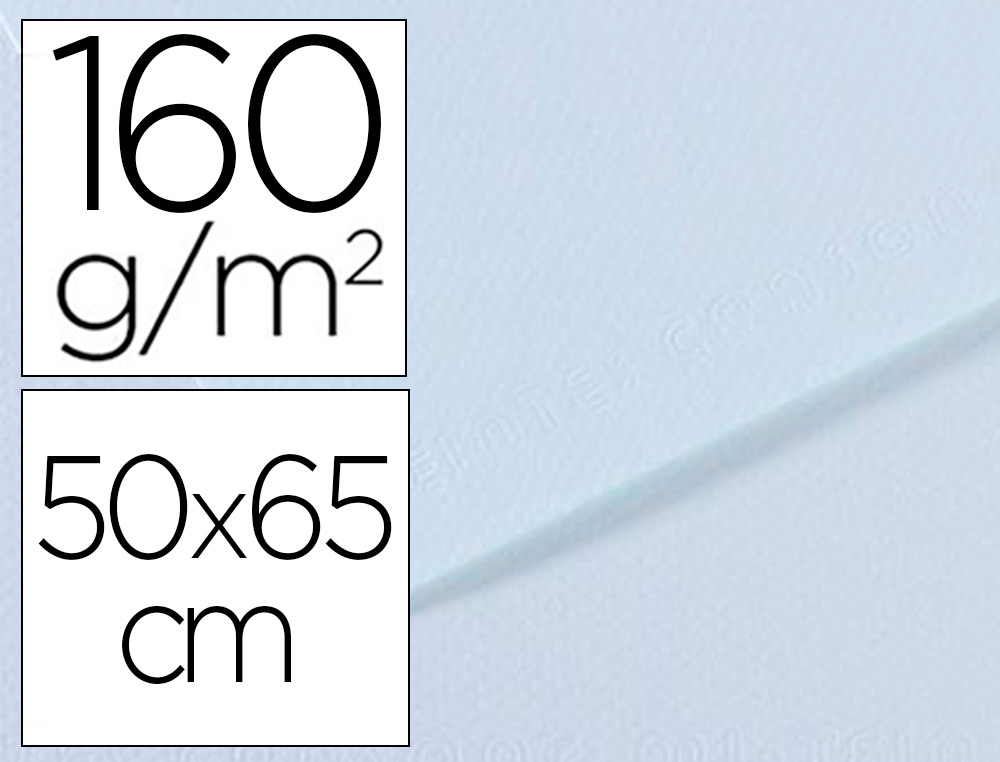 Papier dessin canson feuille mi-teintes n 102 grain        gelatine haute teneur coton   160g 50x65cm unicolore azur