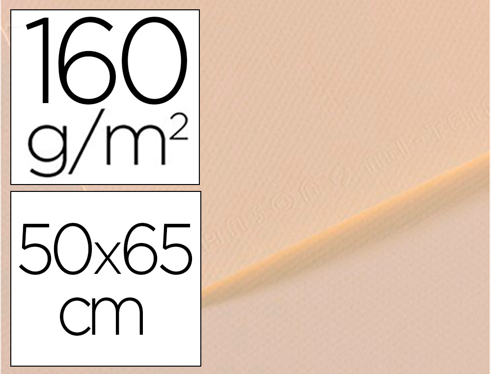 Papier dessin canson feuille mi-teintes n 110 grain        gelatine haute teneur coton   160g 50x65cm unicolore lys