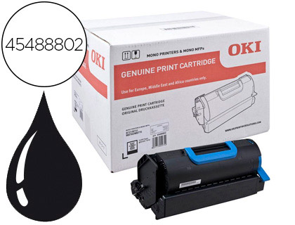 Toner laser original oki 45488802 18000 p noir