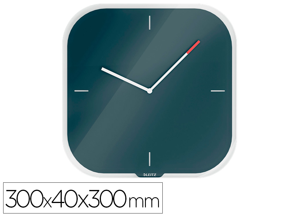 Pendule leitz cosy horloge mural analogique coloris gris