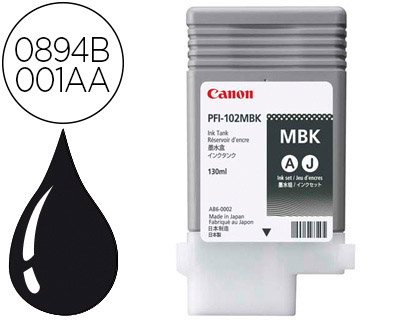 Cartouche d'encre original canon pfi-102mbk 130 ml noir