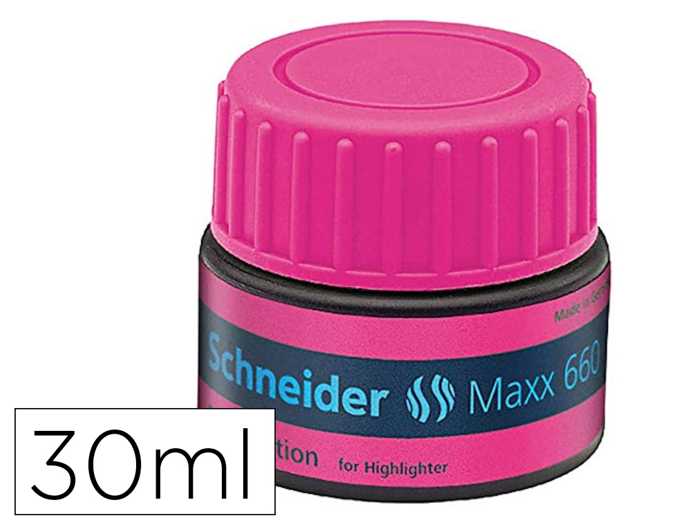 Recharge schneider maxx 660 surligneur job automatique    30ml coloris rose