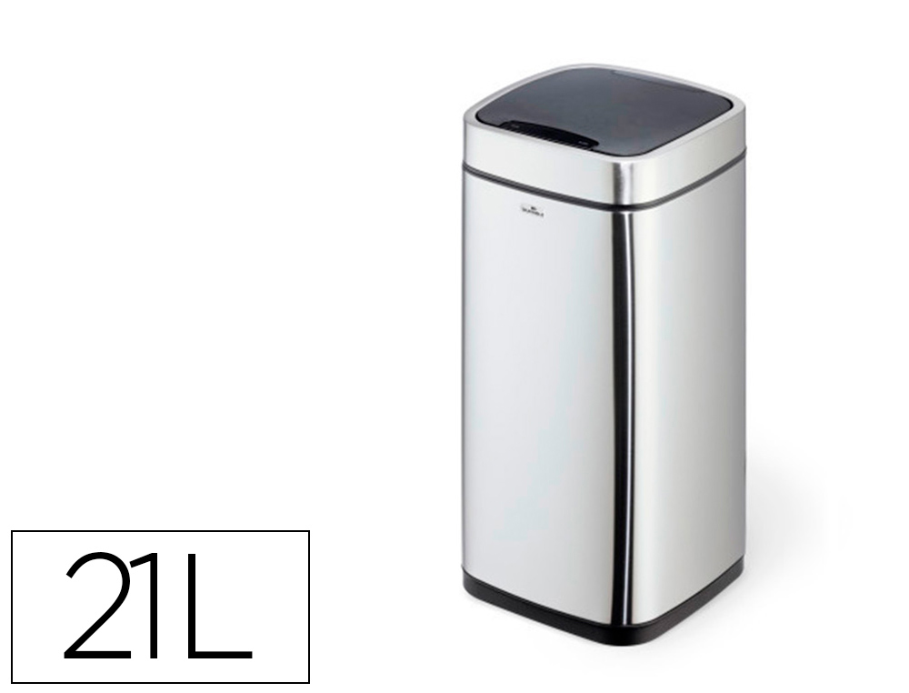 Poubelle durable a capteur automatique acier inoxidable  a " no touch" 21 l