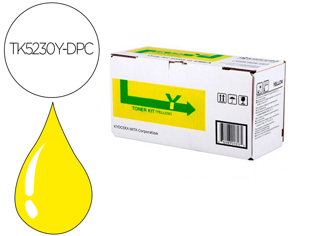 Toner laser original kyocera jaune