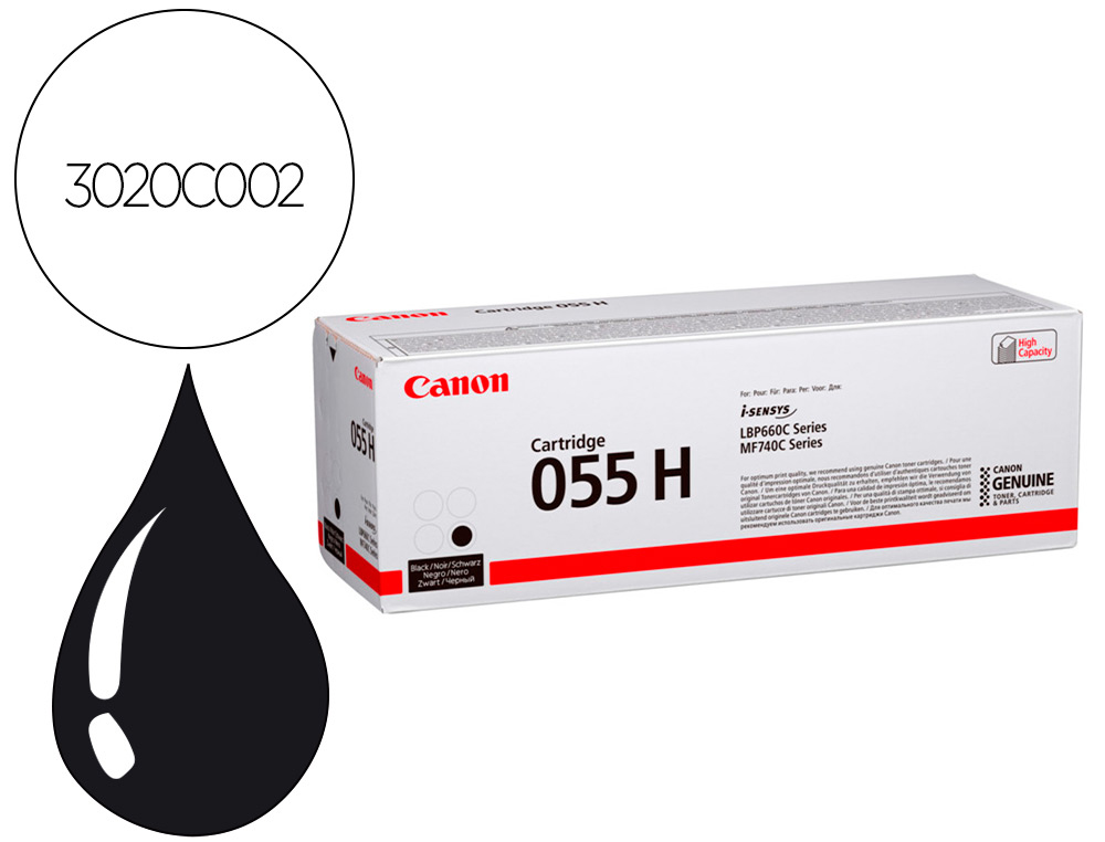 Toner laser original canon 055 2300 p noir pack de 2