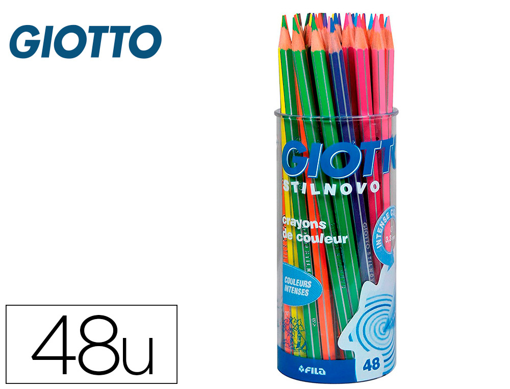 Crayon couleur giotto stilnovo pot de 48 assortis