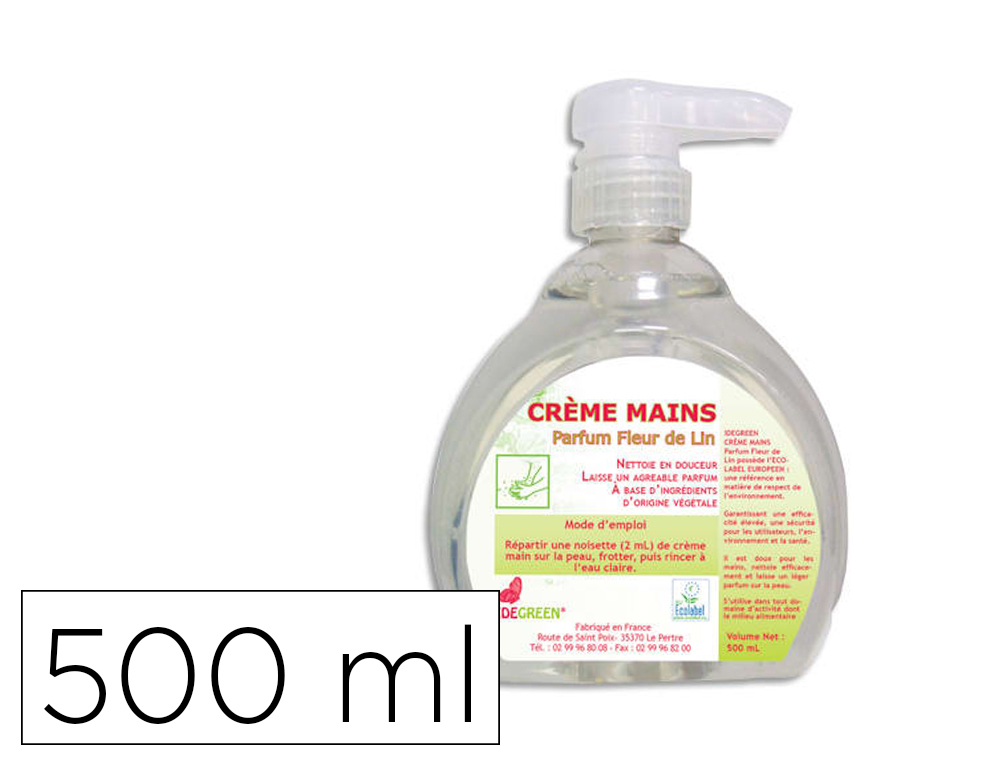 Creme lavante coldis mains fleu de lin flacon pompe      500ml