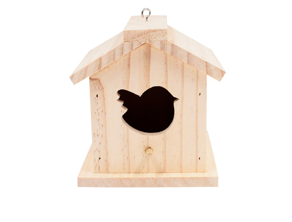 Kit nichoir en bois + colle - 13 x 14,5 x 16 cm - 1 pc - 1  coloris