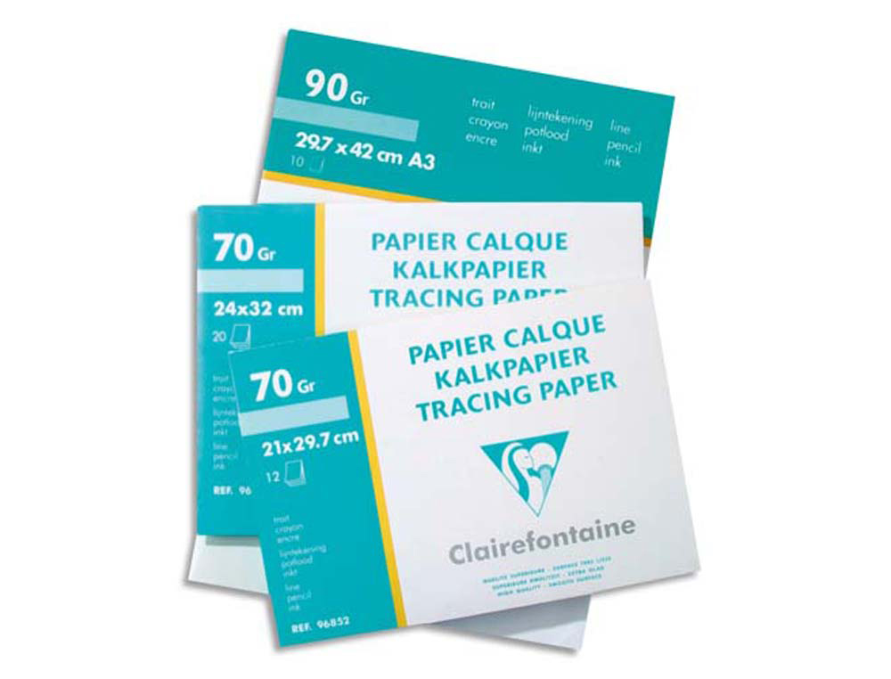 Pochette clairefontaine calque sup rieur a3 10f       90/95g