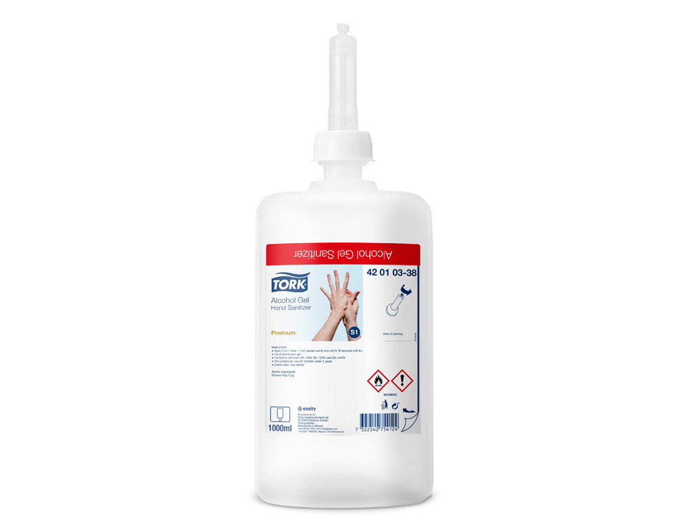 Gel hydro-alcoolique tork 1 litre 1000 doses s1