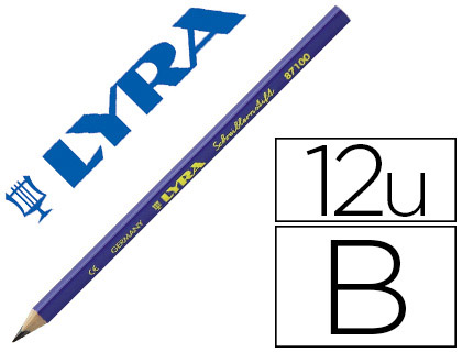 Crayon graphite lyra d'initiation à l'écriture corps triangulaire mine b 4mm diamètre 9mm