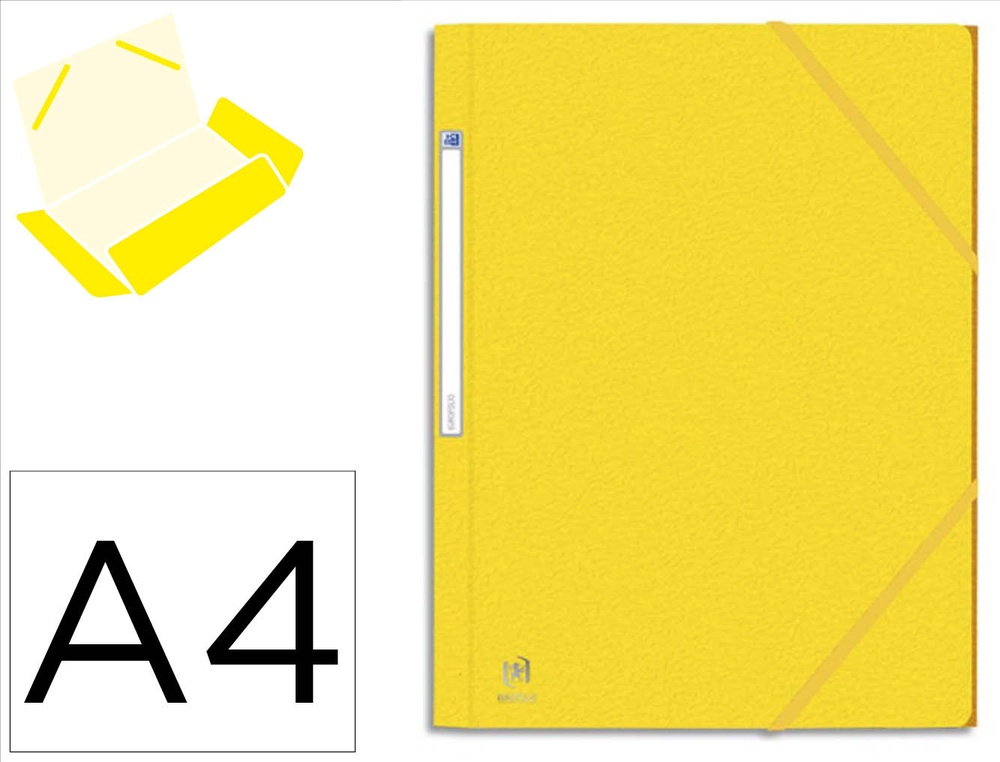 Chemise elastique 3 rabats oxford eurofolio+ a4 jaune