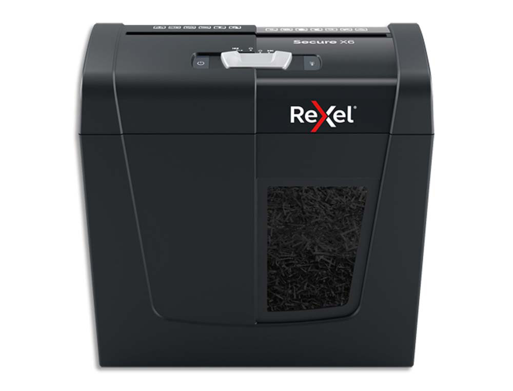 Destructeur de documents rexel secure x6 coupe croisee 6f corbeille de 10l