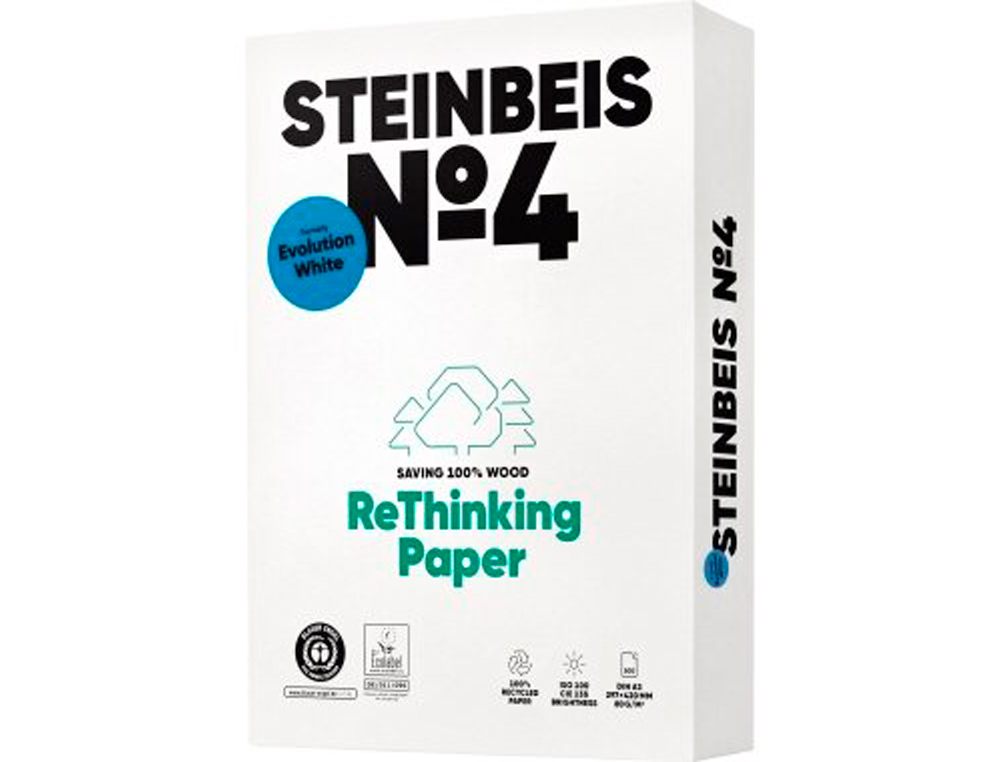 Papier steinbeis recycle multifonction nº4 80 gr a3    135cie blanc