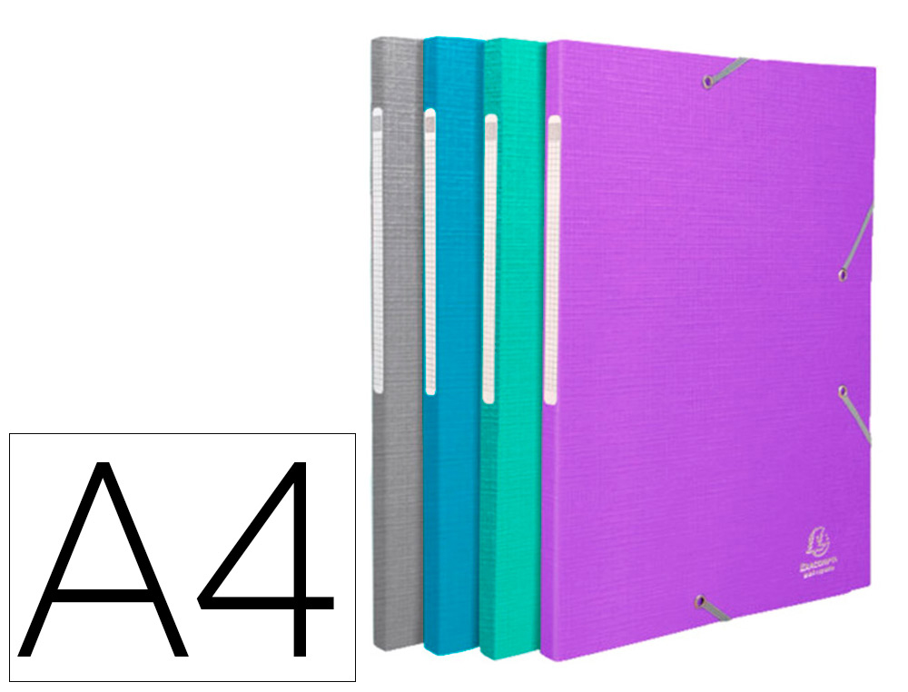 Chemise 3 rabats teksto a4 240x320mm assortiment