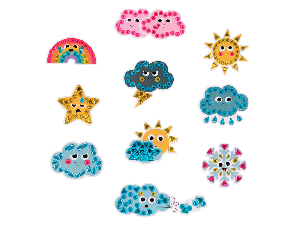 Magnets a strasser sodertex funny weather 17 x 22cm 10    pieces coloris assortis