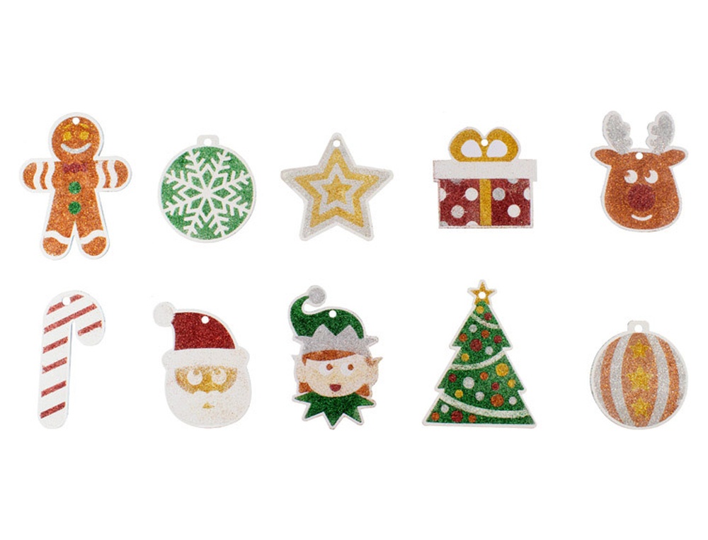 Decoration a pailleter sodertex  shiny christmas 6   sachets pailletes 8 x 10 cm   10 pieces coloris assortis