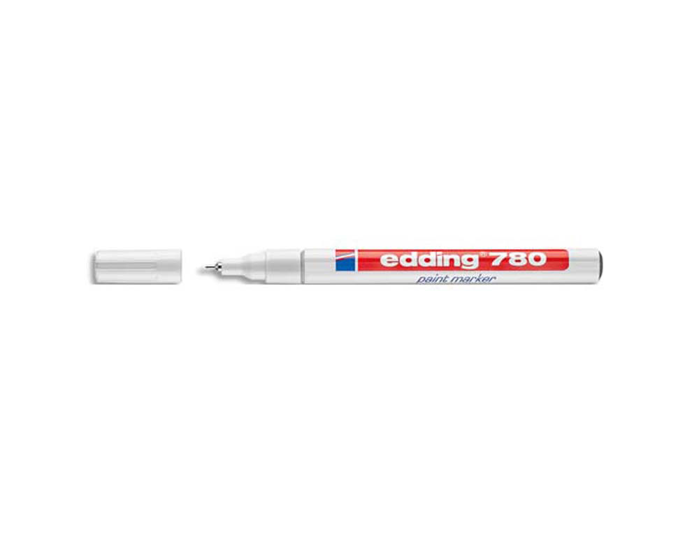 Marqueur peinture edding e780 multi-supports largeur de     trait 0,8mm couvrante         permanente coloris blanc