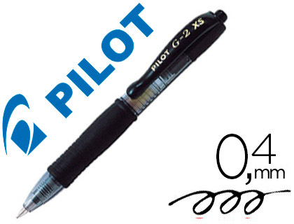 Roller pilot mini g2 pixies ecriture moyenne 0.4mm        retractable coloris noir
