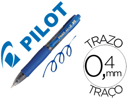 Roller pilot mini g2 pixies ecriture moyenne 0.4mm retractable coloris bleu