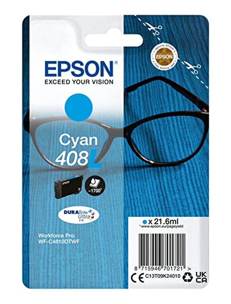 Cartouche d'encre original epson 408l 1700 p cyan